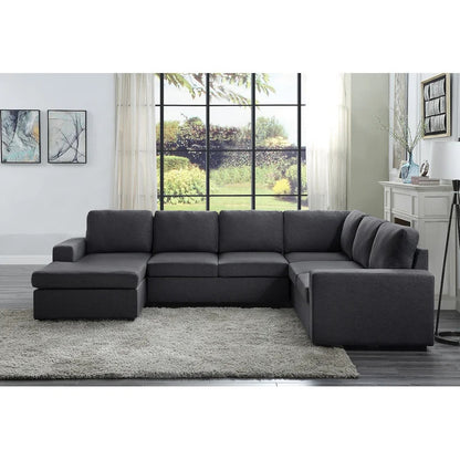 U Shape Sofa Set: 61" Wide Reversible Sofa & Chaise