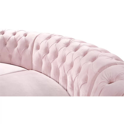 U Shape Sofa Set: 6 Seater 140" Wide Velvet Sectional Sofa