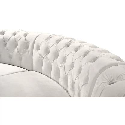 U Shape Sofa Set: 6 Seater 140" Wide Velvet Sectional Sofa