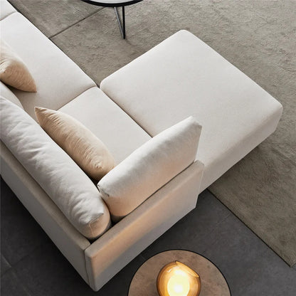 U Shape Sofa Set: 6 Seater Fabric Sectional Sofa Upholstered Couch 