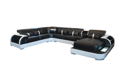 U Shape Sofa Set 8 Seater Modern Leatherette Sofa Set