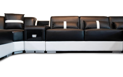 U Shape Sofa Set 8 Seater Modern Leatherette Sofa Set