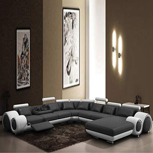 U Shape Sofa Set 9 Seater Sofa Set Luxury Leatherette Corner Sofa Set