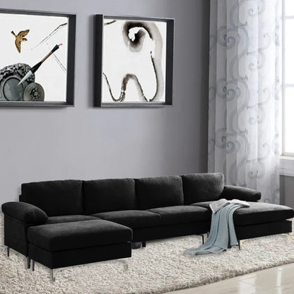 U Shape Sofa Set: Convertible Sectional Sofa Set