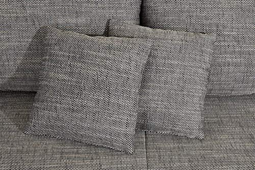 U Shape Sofa Set:- Half Leatherette Sofa Set (White and Grey)