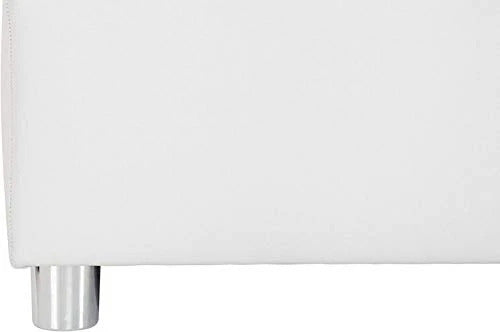 U Shape Sofa Set:- Half Leatherette Sofa Set (White and Grey)