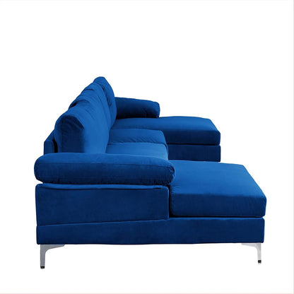 U Shape Sofa Set: Large Fabric U Shape Sofa Set