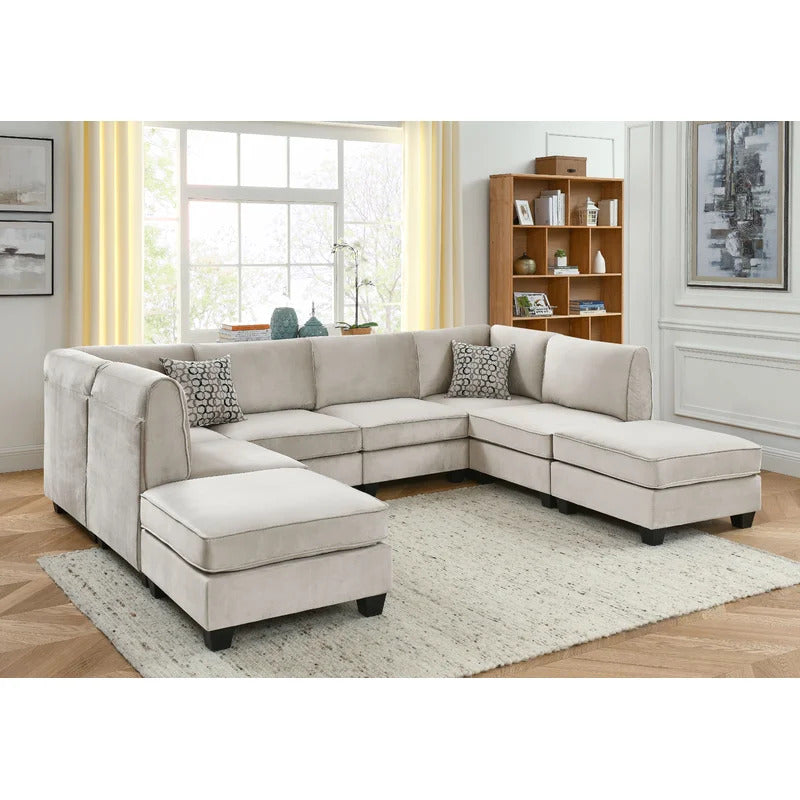 U Shape Sofa Set: Modular Sectional Sofa Set