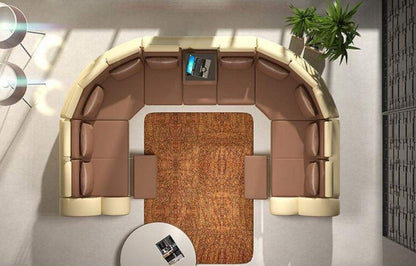 U Shape Sofa Set:- Premium Furniture Leatherette Corner Sofa Set