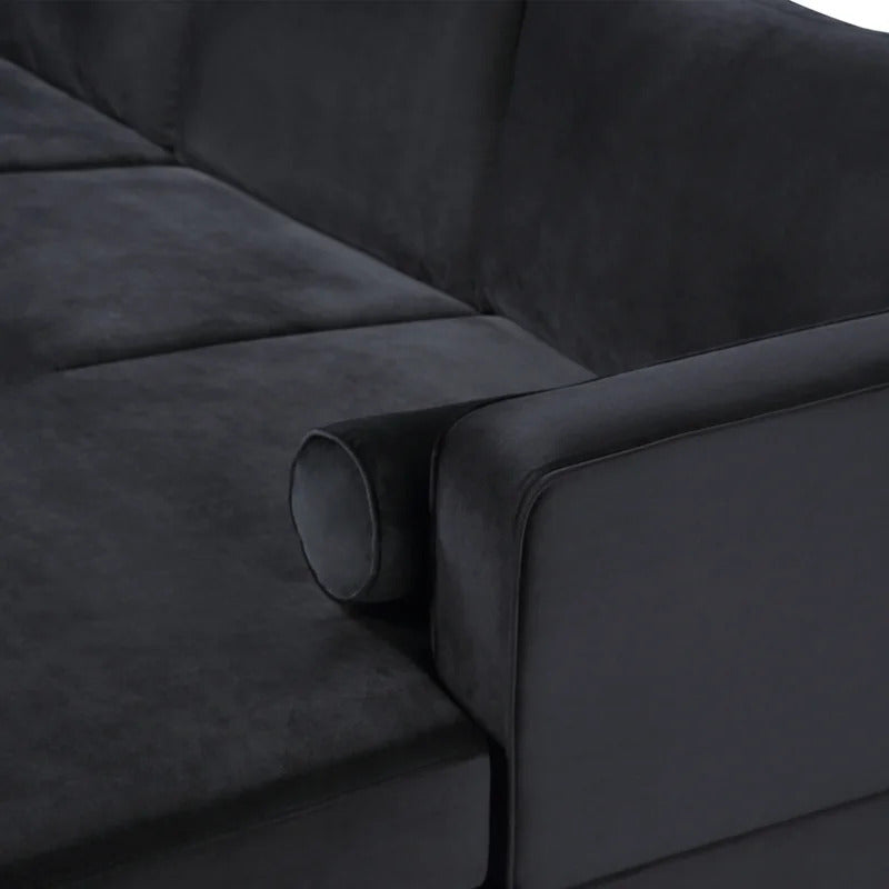 U Shape Sofa Set: Velvet Fabric Sectional Sofa Set