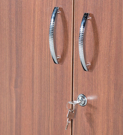 Wardrobe: Walnut Colour with Ultima Four Door Wardrobe With Mirror