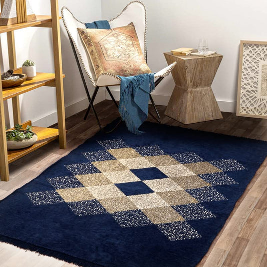 Carpets: Velvet Carpet with Fine Gold Yarn for Living Room, Bedroom