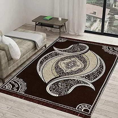 Carpets: Velvet Touch Abstract Chenille Velvet Carpet