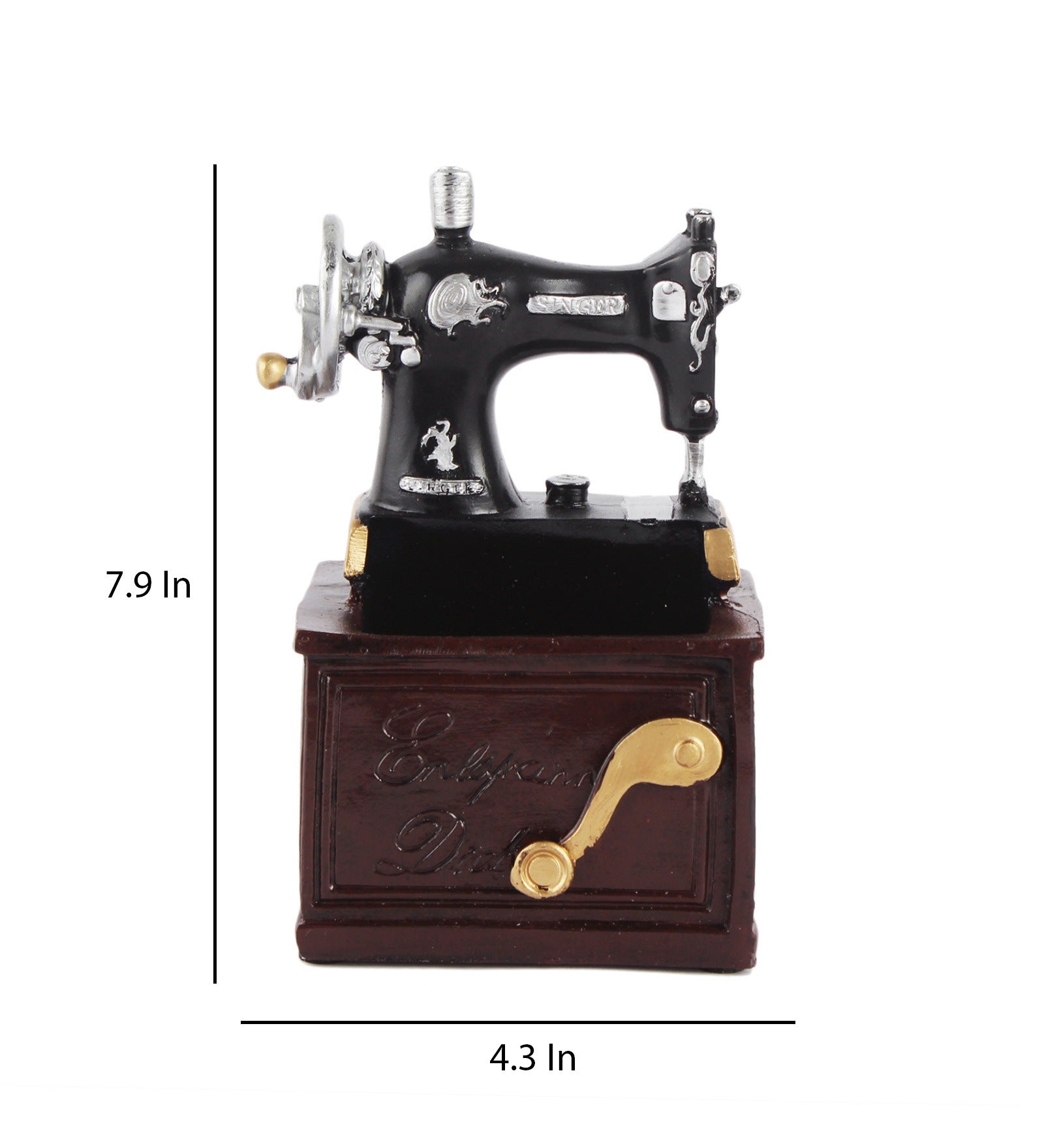 Pen Stand : Vintage Sweing Machine Resin Table Accent Cum Pen Stand