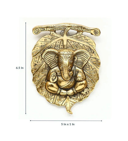Wall Art Gold Ganesha Wall Art In Aluminium Lord