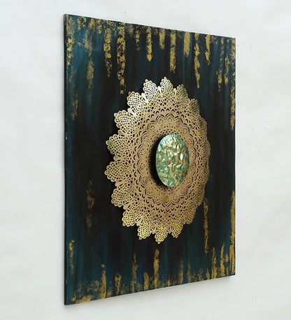 Wall Art: Gold Iron Abstract Wall Art 