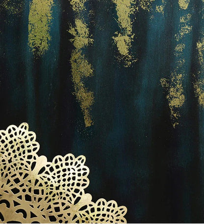 Wall Art: Gold Iron Abstract Wall Art 