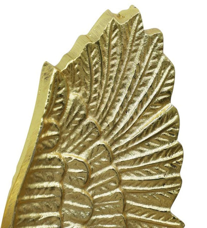 Wall Art : Golden Aluminium Feather Wall Art