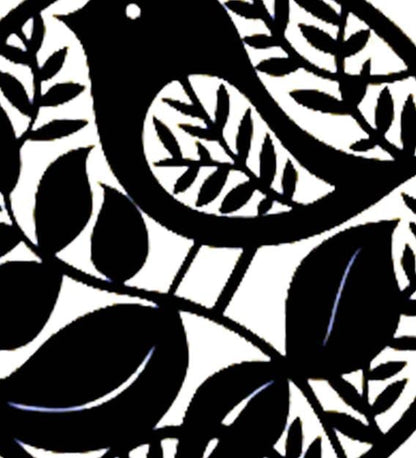 Wall Art: Iron Bird Frame Wall Art In Black