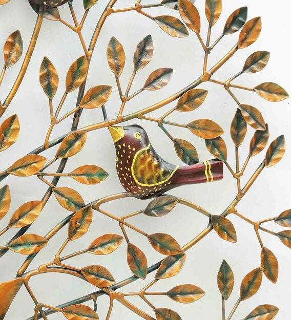 Wall Art: Iron Decorative Tree Wall Art In Brown