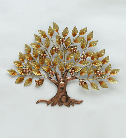 Wall Art: Iron Decorative Tree Wall Art In Gold