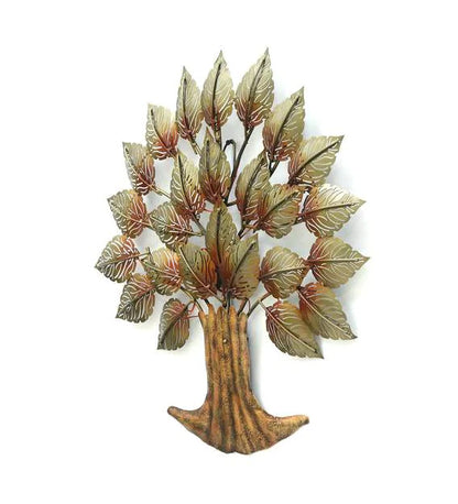 Wall Art: Iron Decorative Tree Wall Art With LED In Brown