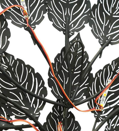 Wall Art: Iron Decorative Tree Wall Art With LED In Brown