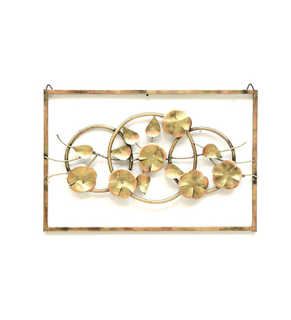 Wall Art: Iron Framed Leaf Wall Art In Copper