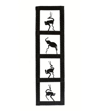 Wall Art: Iron Hanging Framed Wall Art In Black Color