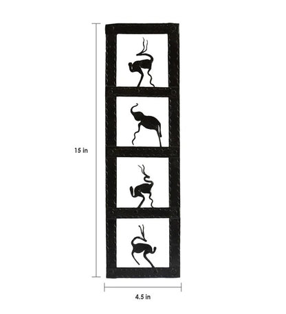 Wall Art: Iron Hanging Framed Wall Art In Black Color