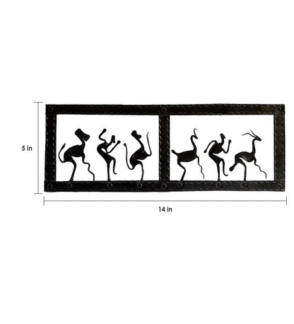 Wall Art: Iron Hanging Framed Wall Art In Black Color