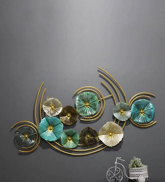 Wall Art : Iron Leaf Panel Wall Art In Gold