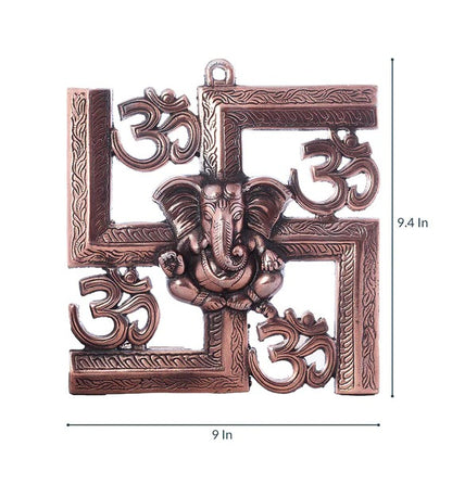 Wall Art: Iron Lord Ganesha Wall Art In Brown