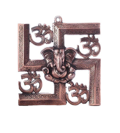 Wall Art: Iron Lord Ganesha Wall Art In Brown