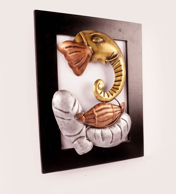 Wall Art: Iron Lord Ganesha Wall Art In Multicolor