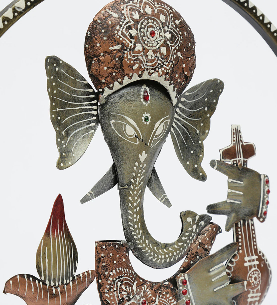 Wall Art: Iron Lord Ganesha Wall Art In Multicolor