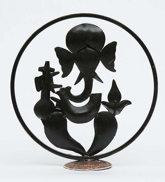 Wall Art: Iron Lord Ganesha Wall Art In Multicolor