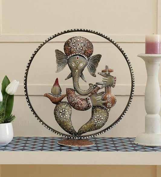 Wall Art: Iron Lord Ganesha Wall Art In Multicolor