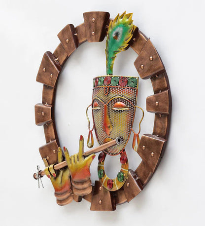 Wall Art: Iron Lord Krishna Wall Art