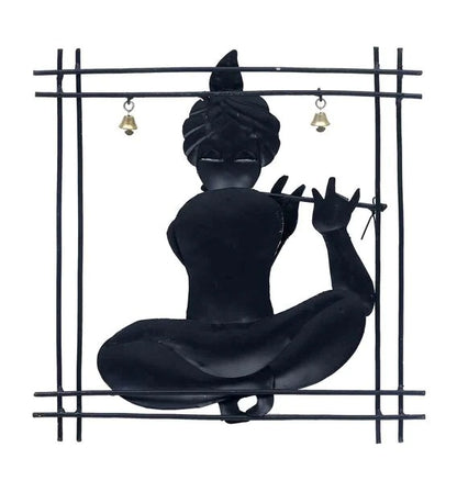 Wall Art: Iron Lord Vishnu Wall Art In Maroon Color