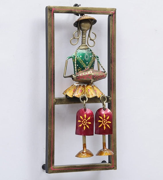 Wall Art Iron Multicolour Musician Doll Wall Art