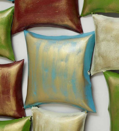 Wall Art : Iron Square Block Wall Art In Multicolour