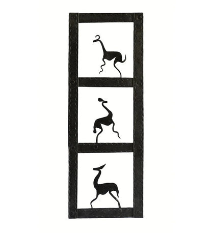 Wall Art: Iron Wall Art In Black Hanging Framed