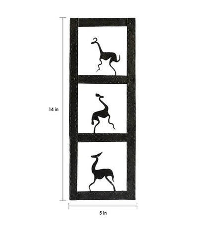 Wall Art: Iron Wall Art In Black Hanging Framed
