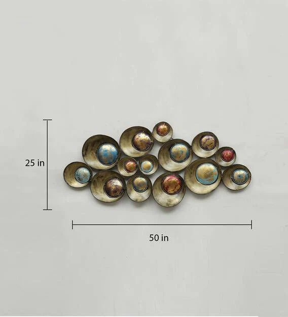Wall Art: Multicolor Iron Abstract Wall Art 