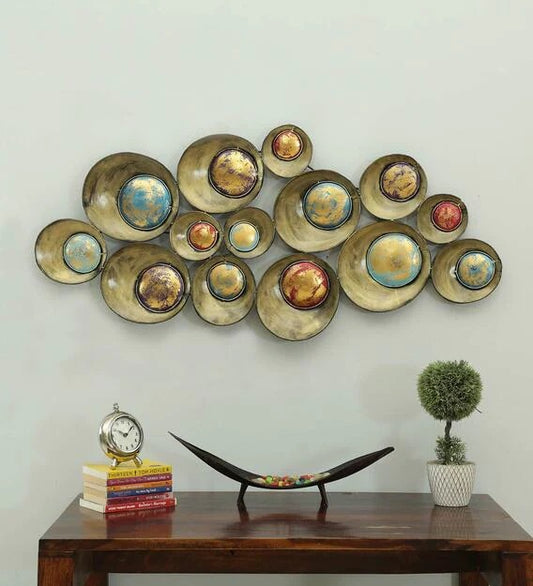 Wall Art: Multicolor Iron Abstract Wall Art 