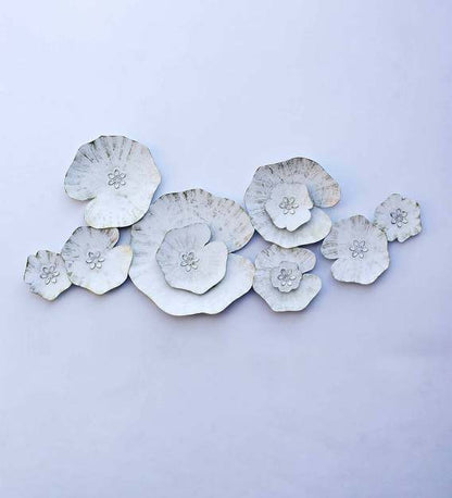 Wall Art: White Iron Abstract Wall Art 