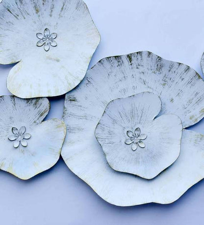 Wall Art: White Iron Abstract Wall Art 