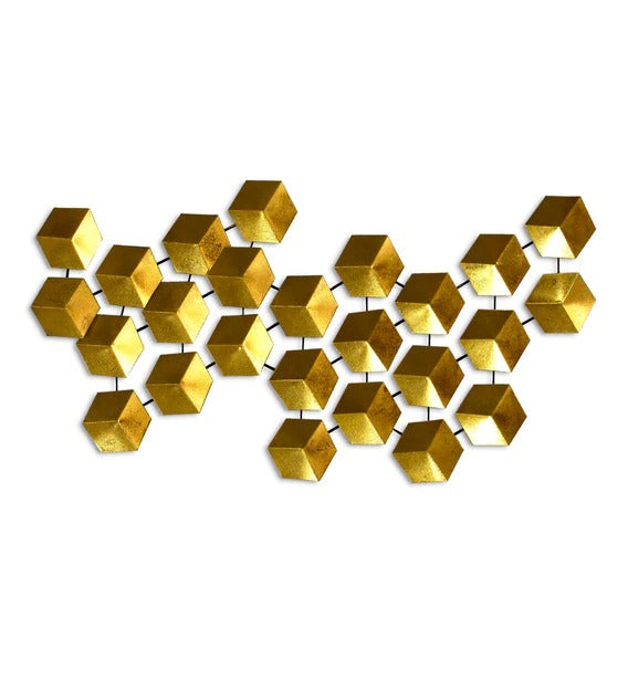 Wall Art : Wrought Iron Abstract Wall Art In Gold