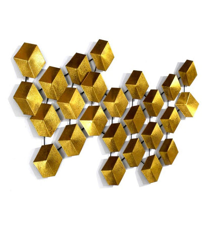 Wall Art : Wrought Iron Abstract Wall Art In Gold